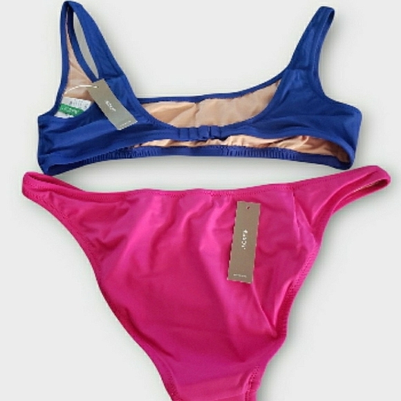 New J. Crew 2 Piece Retro Bikini Color Block Size Small - Picture 5 of 11